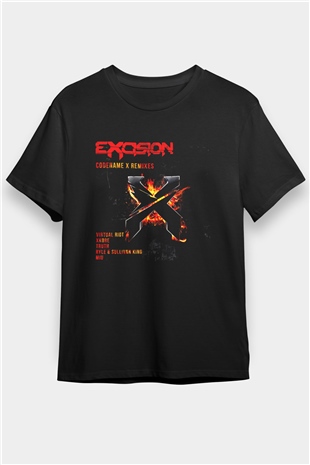 Excision Siyah Unisex Tişört T-Shirt - TişörtFabrikası