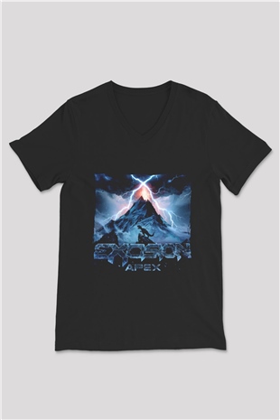 Excision Siyah Unisex V Yaka Tişört