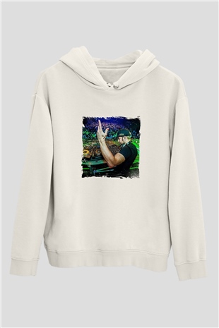 ExcisionBaskılı Beyaz Hoodie