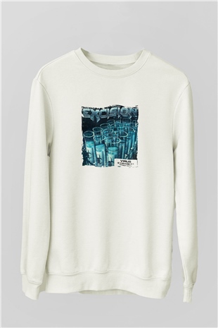 ExcisionBaskılı Beyaz Sweatshirt