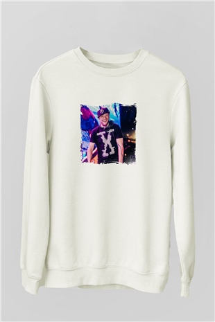 ExcisionBaskılı Beyaz Sweatshirt
