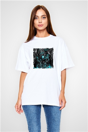ExcisionBaskılı Beyaz Oversize Tişört