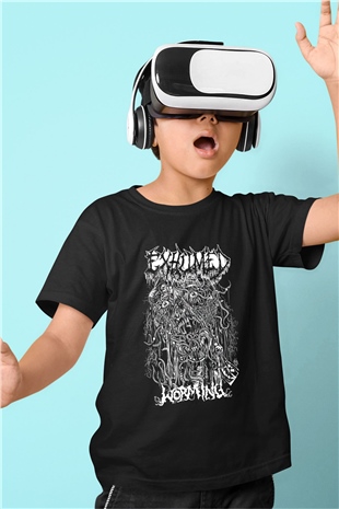 Exhumed Baskılı Unisex Siyah Çocuk Tişört - Tshirt