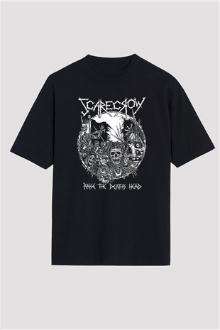 Exhumed Baskılı Unisex Siyah Oversize Tişört - Tshirt