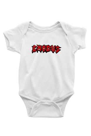 Exodus Baskılı Beyaz Unisex Bebek Body - Zıbın