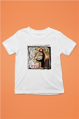 Exodus Baskılı Beyaz Unisex Çocuk Tişört