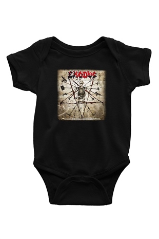 Exodus Baskılı Siyah Bebek Body - Zıbın
