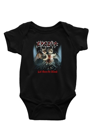 Exodus Baskılı Siyah Bebek Body - Zıbın