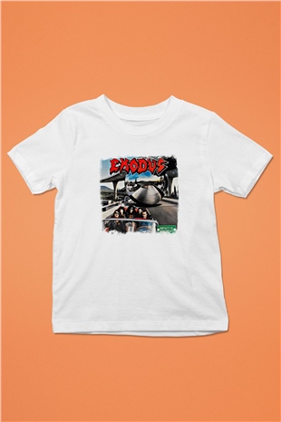 Exodus Baskılı Unisex Beyaz Çocuk Tişört