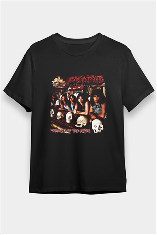 Exodus Baskılı Unisex Siyah Tişört
