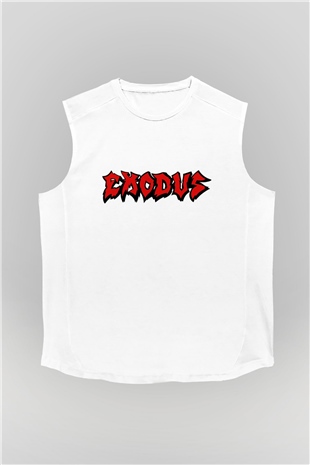 Exodus Beyaz Unisex Kolsuz Tişört
