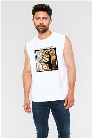 Exodus Beyaz Unisex Kolsuz Tişört