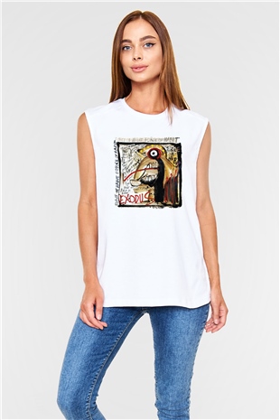Exodus Beyaz Unisex Kolsuz Tişört