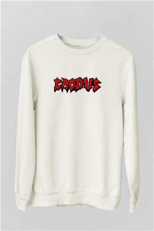 Exodus Beyaz Unisex Sweatshirt