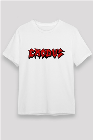 Exodus Beyaz Unisex Tişört T-Shirt - TişörtFabrikası