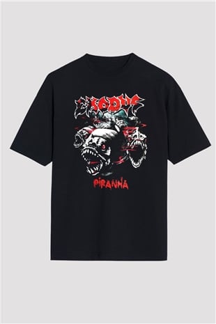 Exodus Siyah Unisex Oversize Tişört T-Shirt