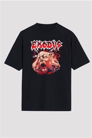 Exodus Siyah Unisex Oversize Tişört T-Shirt