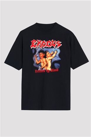 Exodus Siyah Unisex Oversize Tişört T-Shirt
