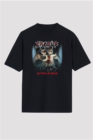 Exodus Siyah Unisex Oversize Tişört T-Shirt
