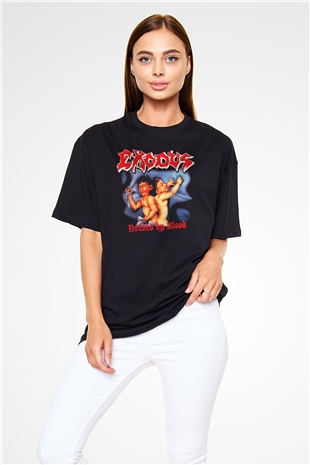 Exodus Siyah Unisex Oversize Tişört T-Shirt