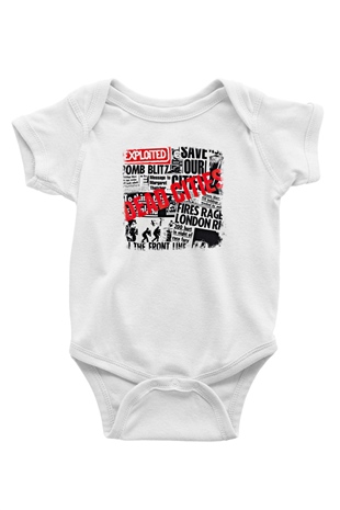 Exploited Baskılı Unisex Beyaz Bebek Body - Zıbın