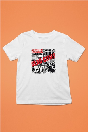 Exploited Baskılı Unisex Beyaz Çocuk Tişört