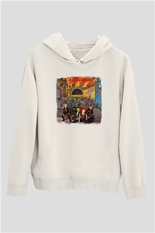 Exploited Baskılı Unisex Beyaz Hoodie