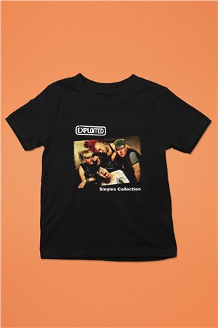 Exploited Baskılı Unisex Siyah Çocuk Tişört