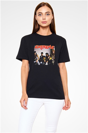 Extreme Baskılı Unisex Siyah Tişört