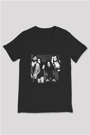 Extreme Siyah Unisex V Yaka Tişört T-Shirt