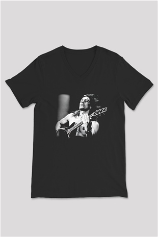 Extreme Siyah Unisex V Yaka Tişört T-Shirt