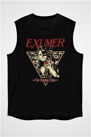 Exumer Siyah Unisex Kolsuz Tişört