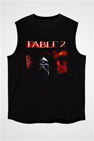 Fable Siyah Unisex Kolsuz Tişört