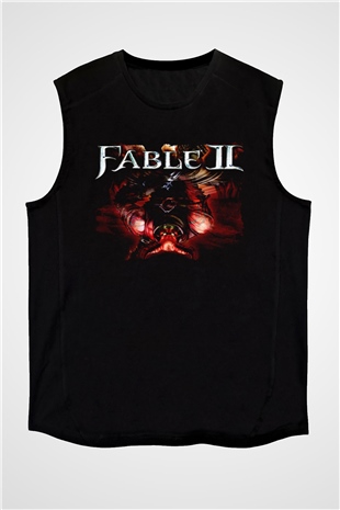 Fable Siyah Unisex Kolsuz Tişört