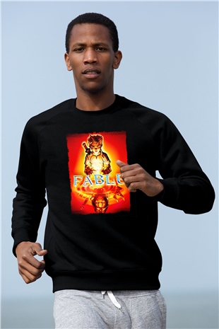 Fable Siyah Unisex Sweatshirt