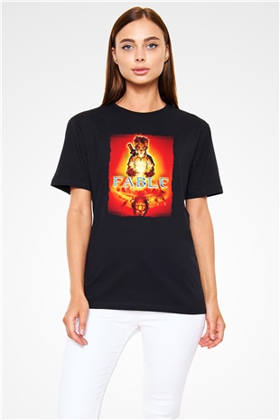 Fable Siyah Unisex Tişört T-Shirt