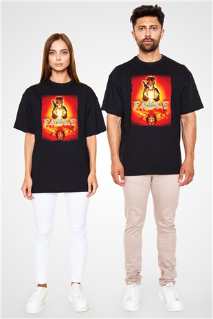 Fable Siyah Oversize Tişört Oversize T-shirt