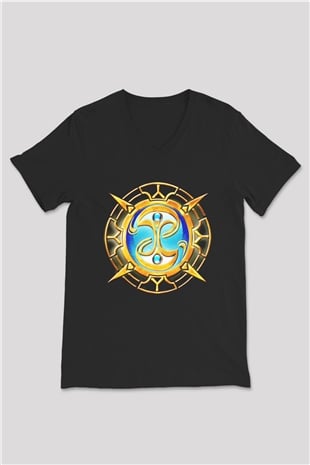 Fable Siyah Unisex V Yaka Tişört