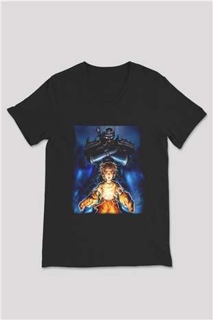 Fable Siyah Unisex V Yaka Tişört T-Shirt