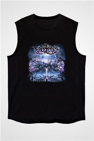 Faceless (The) Baskılı Unisex Siyah Kolsuz Tişört