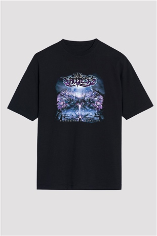 Faceless (The) Baskılı Unisex Siyah Oversize Tişört