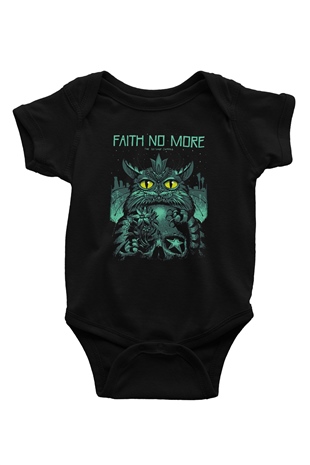 Faith No More Baskılı Siyah Bebek Body - Zıbın