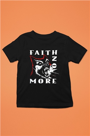 Faith No More Baskılı Siyah Unisex Çocuk Tişört