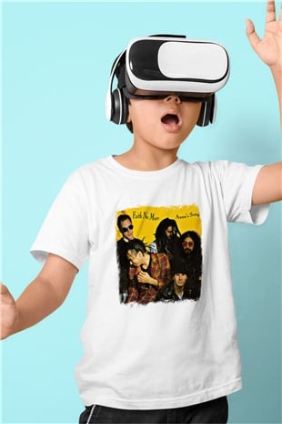 Faith No More Baskılı Unisex Beyaz Çocuk Tişört