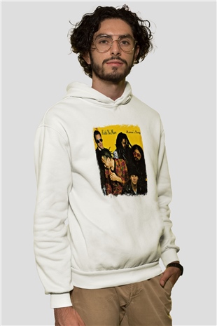 Faith No More Baskılı Unisex Beyaz Hoodie