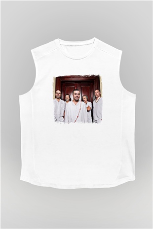 Faith No More Baskılı Unisex Beyaz Kolsuz Tişört