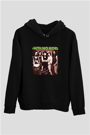 Faith No More Baskılı Unisex Siyah Hoodie