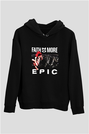 Faith No More Baskılı Unisex Siyah Hoodie