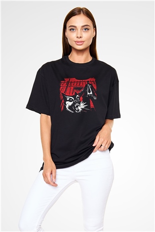 Faith No More Baskılı Unisex Siyah Oversize Tişört