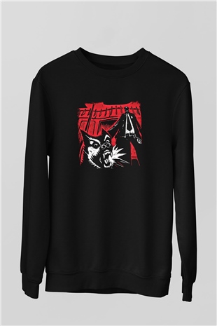 Faith No More Baskılı Unisex Siyah Sweatshirt